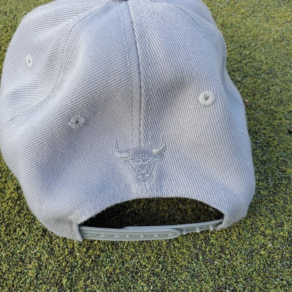Chicago Bulls Baseball cap snap back embroidered solid gray